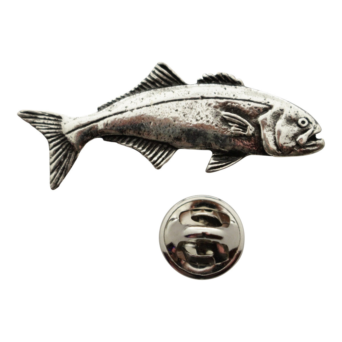 Bluefish Pin ~ Antiqued Pewter ~ Lapel Pin ~ Sarah's Treats & Treasures
